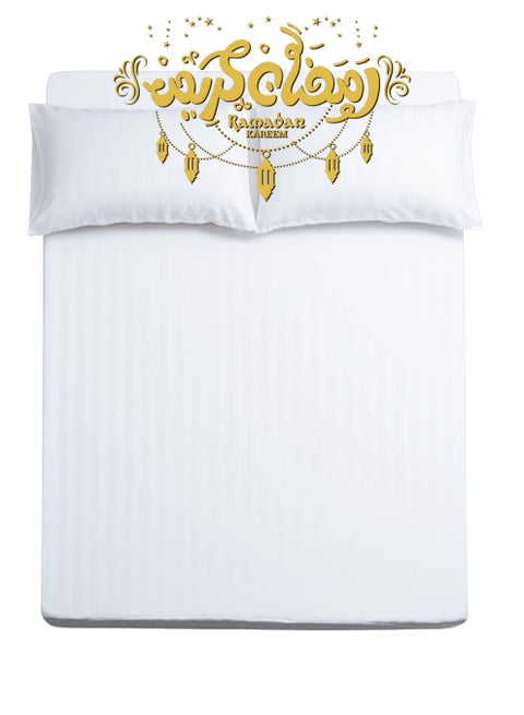 Single Microfiber Sheet Set,  Single Size 2 Pieces, Hotel Stripes Design